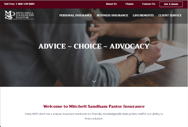 Mitchell Sandham Pastor Insurance